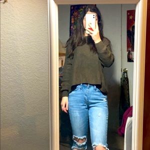 Emerald Cropped Sweater